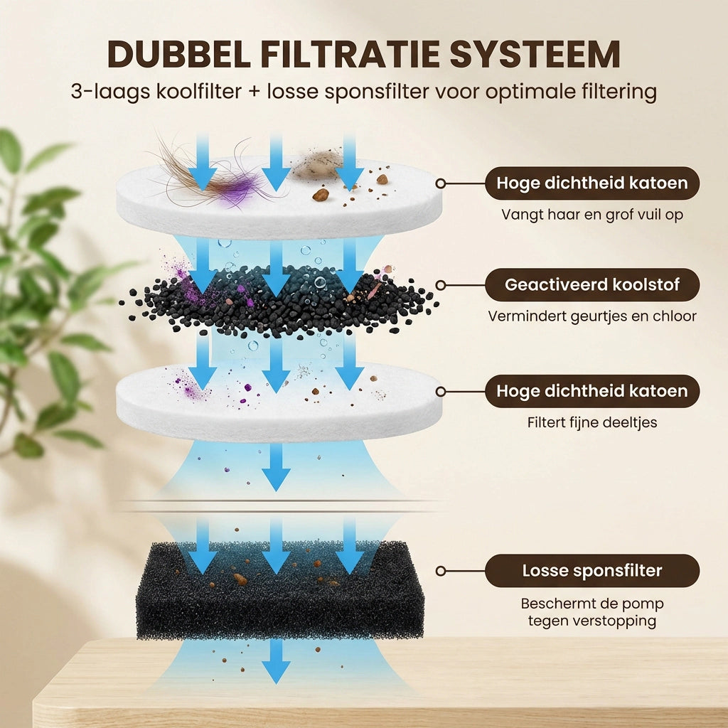 PawTools® AquaFlow - RVS Drinkfontein voor Katten