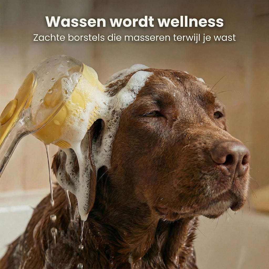 PawTools® Badborstel met Zeepdispenser